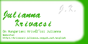 julianna krivacsi business card